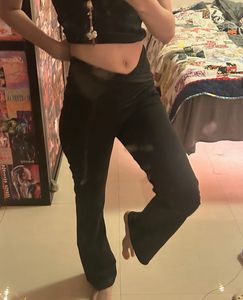 Flared Black Yoga Pants