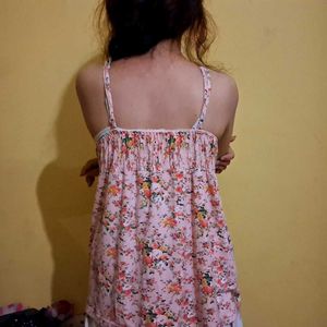 Pink Floral Nightgown