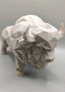 3D Printed Low Poly Bison
