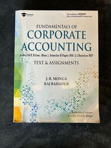 Fundamentals of Corporate Accounting Book