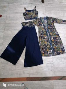 New Stylish shrug top plazo set