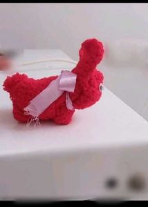 Red Crochet Bunny Plush Toy