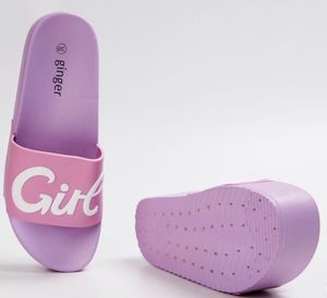 Girl Swag Platform Slides