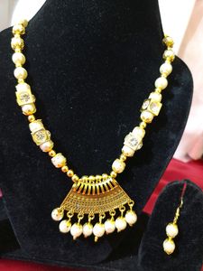 Long Necklace Combo(Black And White)