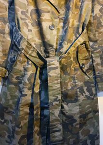Army Print Trench Coat