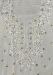 Off White Cream Shade Unstitched Suit