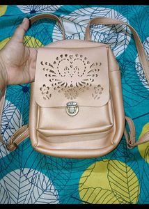 Rose Gold Cutout Mini Backpack