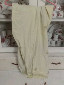 Light Yellow Embroidered Kurta with shalwar