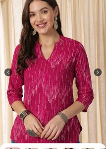 Ready to accept offeers.Women pink short kurti