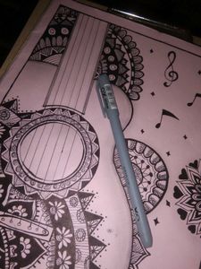Guitar mandala art