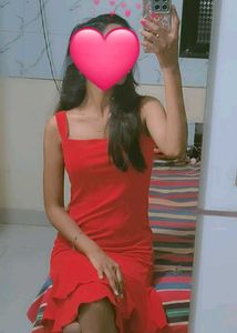 Coral Ruffle Hem Dress
