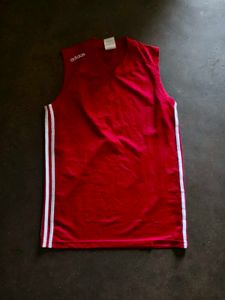 Adidas Red Sleeveless Athletic Shirt