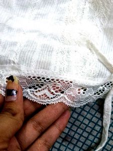 White Lace Trim Camisole Top