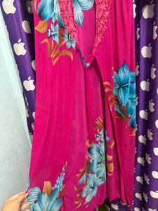 Vibrant Floral Print Robe