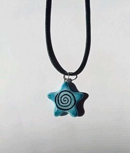 💙 Blue Swirl Star Pendant Necklace