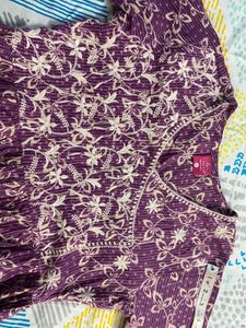 Beautiful Purple Printed Kurta