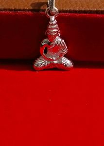 Buddha Pendant Necklace pure silver