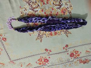 Floral Print Button-Up Shirt with Scarf
