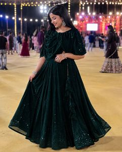 Stunning Emerald Green Embellished Gown