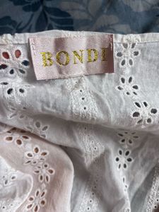 White Eyelet Cotton Mini Dress