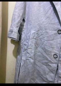 Light Blue Button-Up Coat type top