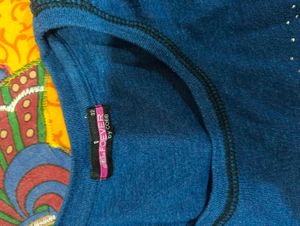 3 Blue Sparkle Graphic T-Shirt of forever