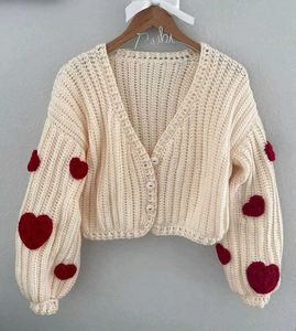 Crochet Cardigan with Bows