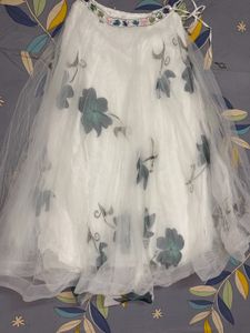 Stunning White Floral Lehenga Choli