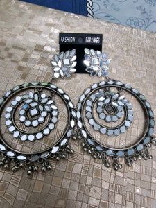 Oxidized Mirror Earrings