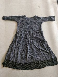 Embroidered Grey Kurta