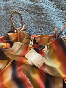 Tiered Ruffle Rainbow Striped Cami Top