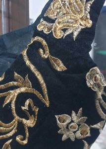 brand new fresh 👑. Gold Embroidered Blouse