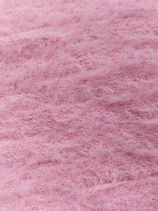 Pink Fuzzy Mini Sweater Dress