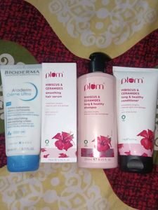 Plum Haircare Kit And Bioderma Atoderm Cream