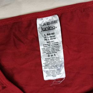 ⭐ Red Lace Trim Briefs with Heart Detail
