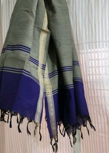 Beautiful Purple Zari Border Dupatta