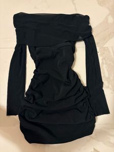 Chic Off-Shoulder Black Dress
