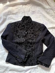 Elegant Black Embellished Jacket