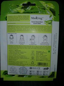 3️⃣Masking Aloevera,cucumber&amp;greentea Facial Sheet