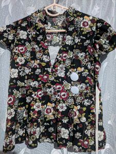 2000s y2k CHIC BOHO FLORAL TIEABLE TOP