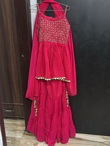 Peplum style shrara suit