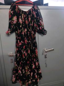 Floral Off-Shoulder Midi Dress
