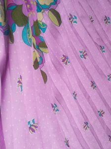 Boho Floral Pleated Skirt