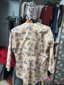 Elegant Peach Floral shirt