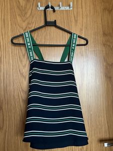 Striped Tank Top with Accent Straps