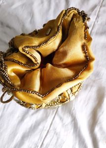 Vintage Beaded Mirror Pouch