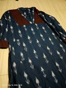 Stylish Blue Ikat Kurta