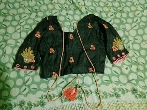 Elegant Black Embroidered Blouse