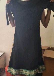 Black Button-Up Casual Dress