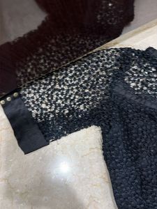 Stunning Pink &amp; Black Saree with blouse